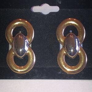 Angel Brand Vintage Gold Tone and Silver Tone Retro Boho Earrings